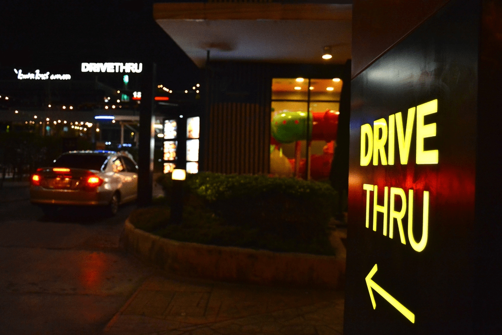 Drive thur fast food restaurant